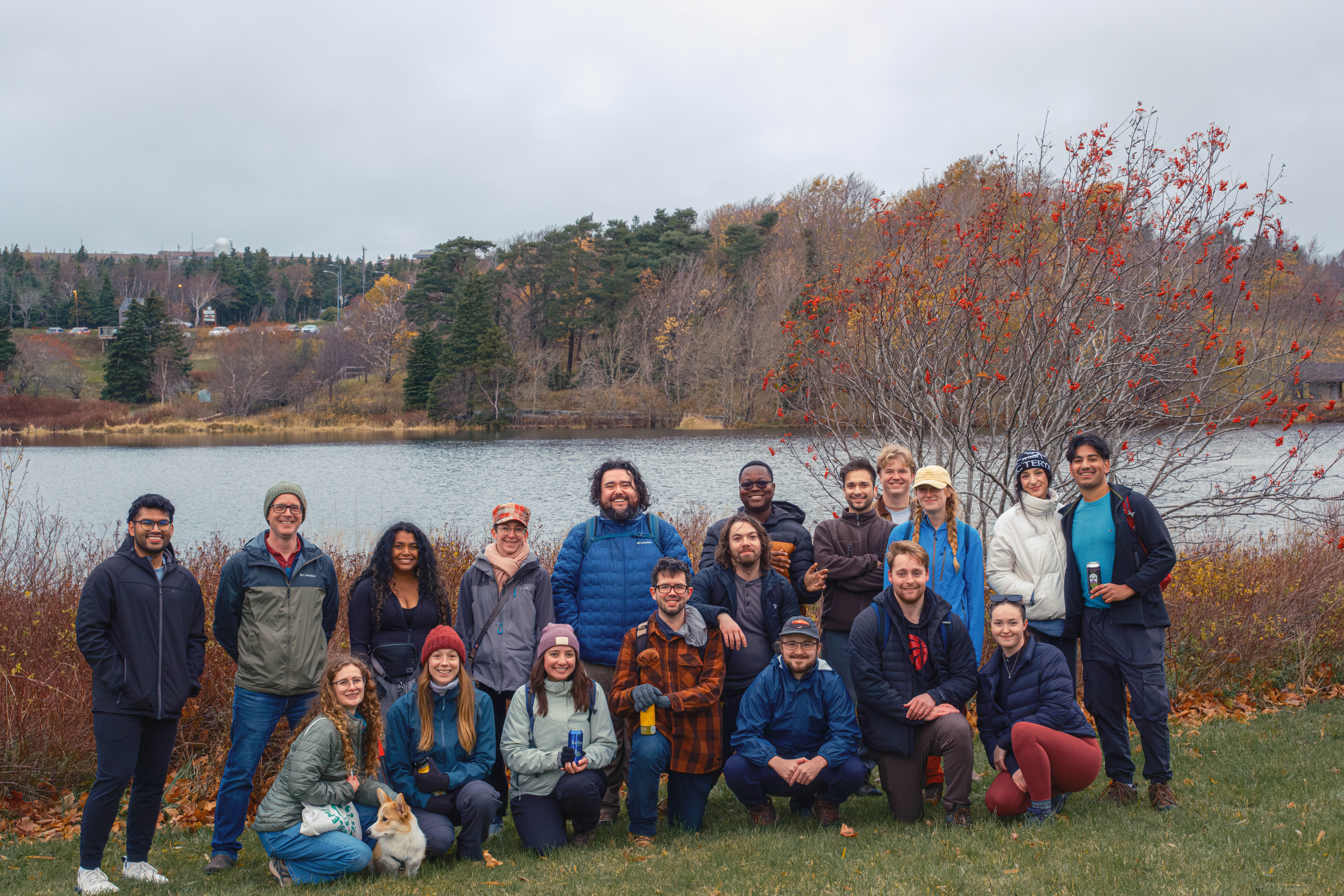 St. John's Hike Club members on trail